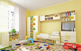 Детская комната Клаксон (Бежевый/корпус Клен) в Новоалтайске - novoaltajsk.katalogmebeli.com | фото 2