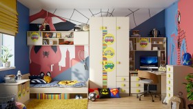 Детская комната Клаксон (Бежевый/корпус Клен) в Новоалтайске - novoaltajsk.katalogmebeli.com | фото