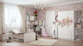Детская комната Совушки (Белый/корпус Выбеленное дерево) в Новоалтайске - novoaltajsk.katalogmebeli.com | фото 5