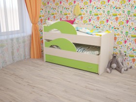 Кровать детская Радуга 1600 Млечный дуб/Венге в Новоалтайске - novoaltajsk.katalogmebeli.com | фото 8