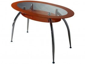 DT 445 стол обеденный, оранжевый 1200*700, ноги крашеные в Новоалтайске - novoaltajsk.katalogmebeli.com | фото 1