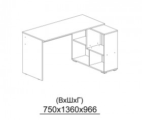 Компьютерный стол угловой СКМУ-4 белый в Новоалтайске - novoaltajsk.katalogmebeli.com | фото 3
