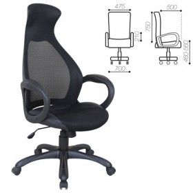 Кресло офисное BRABIX Genesis EX-517 (черное) в Новоалтайске - novoaltajsk.katalogmebeli.com | фото 1