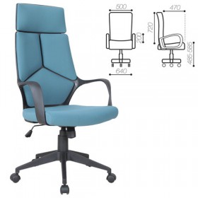 Кресло офисное BRABIX Prime EX-515 (голубая ткань) в Новоалтайске - novoaltajsk.katalogmebeli.com | фото 1