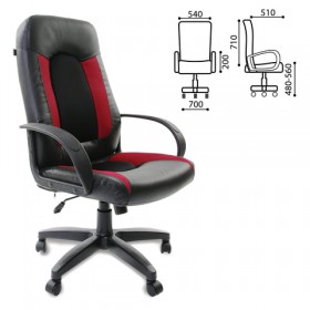 Кресло офисное BRABIX Strike EX-525 (черно-красный) в Новоалтайске - novoaltajsk.katalogmebeli.com | фото