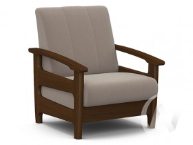 Кресло для отдыха Омега (орех лак/CATANIA COCOA) в Новоалтайске - novoaltajsk.katalogmebeli.com | фото 1