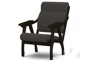 Кресло Вега-10 (венге лак/ULTRA GRAFIT) в Новоалтайске - novoaltajsk.katalogmebeli.com | фото 1