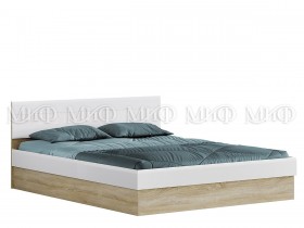 Кровать 1,4 спальня Фортуна (Дуб сонома/белый глянец) в Новоалтайске - novoaltajsk.katalogmebeli.com | фото
