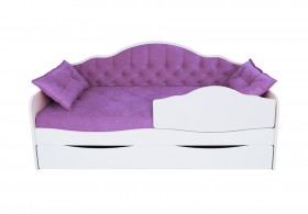 Кровать 170 серии Иллюзия Лайт 1 ящик 32 Фиолетовый (подушки) в Новоалтайске - novoaltajsk.katalogmebeli.com | фото 1