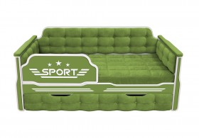 Кровать 170 серии Спорт 1 ящик 76 Зелёный (мягкие боковые накладки) в Новоалтайске - novoaltajsk.katalogmebeli.com | фото