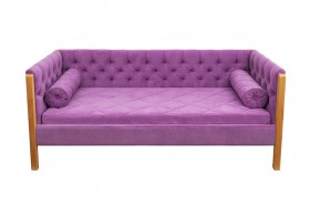 Кровать 180 серии Леди  32 Фиолетовый (подушка валик) в Новоалтайске - novoaltajsk.katalogmebeli.com | фото 1