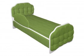 Кровать 190 Атлет Lux 76 Зелёный (мягкий бортик) в Новоалтайске - novoaltajsk.katalogmebeli.com | фото 1