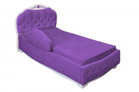 Кровать 190 Гармония Lux 32 Фиолетовый (мягкий бортик) в Новоалтайске - novoaltajsk.katalogmebeli.com | фото 1