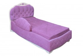 Кровать 190 Гармония Lux 67 Светло-фиолетовый (мягкий бортик) в Новоалтайске - novoaltajsk.katalogmebeli.com | фото