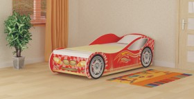  Кровать одноместная Авто-3-2(без матраса) с рисунком Авто Желтый в Новоалтайске - novoaltajsk.katalogmebeli.com | фото 2