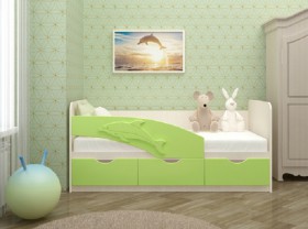 Кровать детская 1,6м Дельфин (Розовый металлик) в Новоалтайске - novoaltajsk.katalogmebeli.com | фото 2