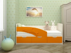 Кровать детская 1,6м Дельфин (Розовый металлик) в Новоалтайске - novoaltajsk.katalogmebeli.com | фото 4