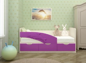 Кровать детская 1,6м Дельфин (Розовый металлик) в Новоалтайске - novoaltajsk.katalogmebeli.com | фото 8