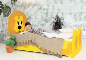 Кровать детская Лева 1.6 Желтый/Оранжевый в Новоалтайске - novoaltajsk.katalogmebeli.com | фото 1