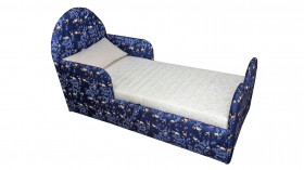Кровать детская Соня (Печать Панда синий., 1 категория) в Новоалтайске - novoaltajsk.katalogmebeli.com | фото 1