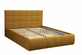 Кровать "Диана" ш. 1600 (Н=1010мм) (жаккард горчица) в Новоалтайске - novoaltajsk.katalogmebeli.com | фото