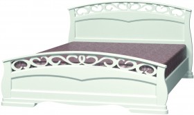 Кровать Грация-1 из массива сосны 1600*2000 Белый античный в Новоалтайске - novoaltajsk.katalogmebeli.com | фото 5