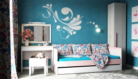 Кровать малая с доп спальным местом Нью Тон в Новоалтайске - novoaltajsk.katalogmebeli.com | фото 1
