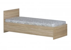 Кровать одинарная 800-2 без матраса (прямые спинки) Дуб Сонома в Новоалтайске - novoaltajsk.katalogmebeli.com | фото