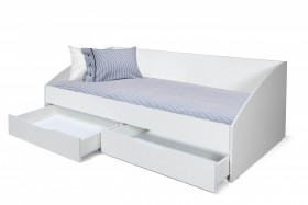 Кровать одинарная "Фея - 3" (симметричная) New/(белый / белый / ДВПО: белый) в Новоалтайске - novoaltajsk.katalogmebeli.com | фото 3