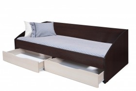 Кровать одинарная "Фея - 3" (симметричная) New (венге / вудлайн кремовый / ДВПО: белый) в Новоалтайске - novoaltajsk.katalogmebeli.com | фото 3