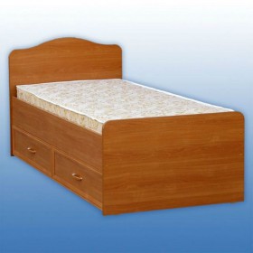 Кровать одинарная 800-2 без матраса (прямые спинки) Дуб Сонома в Новоалтайске - novoaltajsk.katalogmebeli.com | фото 2