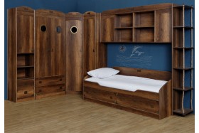 Кровать с 2-мя ящиками «Навигатор» (Дуб Каньон) в Новоалтайске - novoaltajsk.katalogmebeli.com | фото 10
