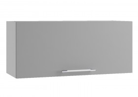Квадро ПГ 800 шкаф верхний горизонтальный (Белый софт/корпус Серый) в Новоалтайске - novoaltajsk.katalogmebeli.com | фото