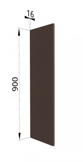 Панель торцевая ВП Квадро (для шкафа верхнего высокого) Шоколад кожа в Новоалтайске - novoaltajsk.katalogmebeli.com | фото