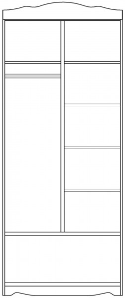 Шкаф 2-х створчатый серии Иллюзия 33 Сиреневый в Новоалтайске - novoaltajsk.katalogmebeli.com | фото 4