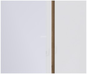 Веста СБ-2258 Шкаф 3х дверный с зеркалом Дуб Бунратти/Белый глянец в Новоалтайске - novoaltajsk.katalogmebeli.com | фото 2