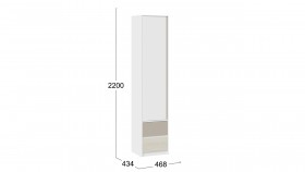 Шкаф для белья комбинированный «Сканди» Дуб Гарден/Белый/Глиняный серый в Новоалтайске - novoaltajsk.katalogmebeli.com | фото 3