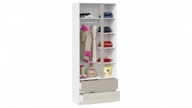 Шкаф для одежды комбинированный «Сканди» Дуб Гарден/Белый/Глиняный серый в Новоалтайске - novoaltajsk.katalogmebeli.com | фото 3