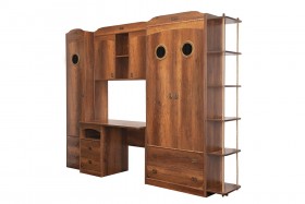 Шкаф комбинированный для одежды «Навигатор» (Дуб Каньон) в Новоалтайске - novoaltajsk.katalogmebeli.com | фото 5