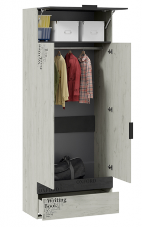 Шкаф комбинированный для одежды «Оксфорд-2» в Новоалтайске - novoaltajsk.katalogmebeli.com | фото 2
