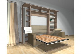 Шкаф-кровать с диваном Каролина в Новоалтайске - novoaltajsk.katalogmebeli.com | фото 3