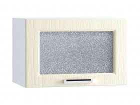 Шкаф верхний горизонтальный со стеклом 500, ШВГС 500 (Клен кремовый/корпус белый) в Новоалтайске - novoaltajsk.katalogmebeli.com | фото