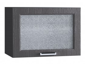 Шкаф верхний горизонтальный со стеклом 609, ШВГС 609 (Клен серый/корпус венге) в Новоалтайске - novoaltajsk.katalogmebeli.com | фото