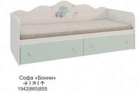 Бонни Кровать белый рамух/кэнди в Новоалтайске - novoaltajsk.katalogmebeli.com | фото 1