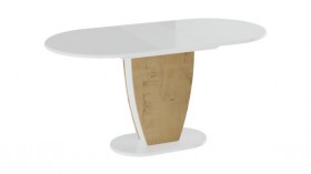 Стол обеденный «Монреаль» Тип 1 (Белый глянец/Бунратти) в Новоалтайске - novoaltajsk.katalogmebeli.com | фото 2