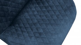 Стул «Оливер» К1С Черный муар/Микровелюр Wellmart Blue в Новоалтайске - novoaltajsk.katalogmebeli.com | фото 3