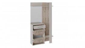 Шкаф для одежды «Нуар» тип 1 Фон серый/Дуб сонома в Новоалтайске - novoaltajsk.katalogmebeli.com | фото 3